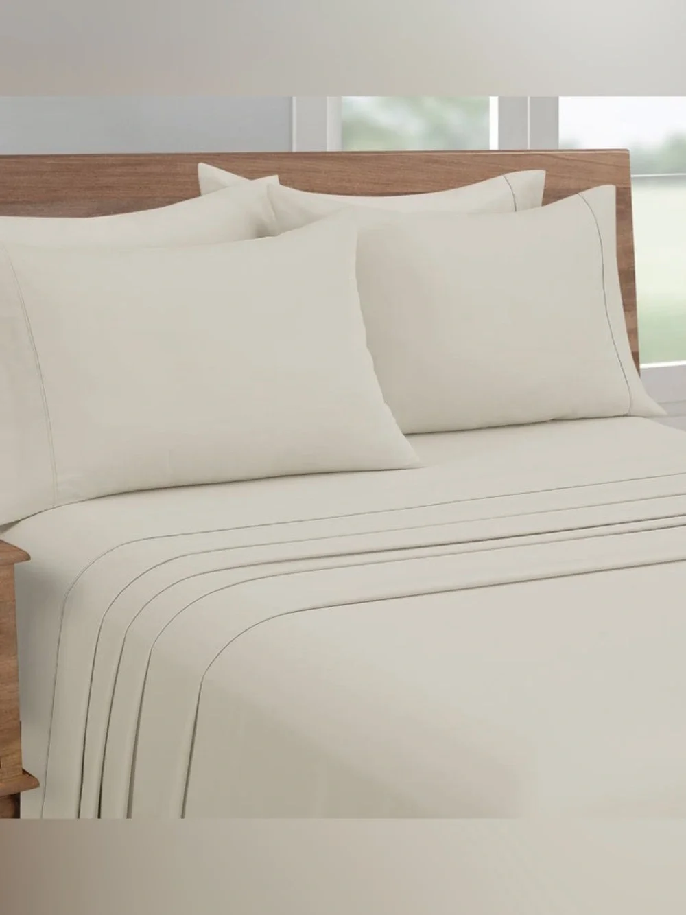 South Point King 6 Piece Microfiber Sheet Set Beige NEW Soft Deep Pocket